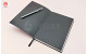 Schwarze Ledereinband-Notebookdruck - Logo-Prägung (Vertiefung) individuell