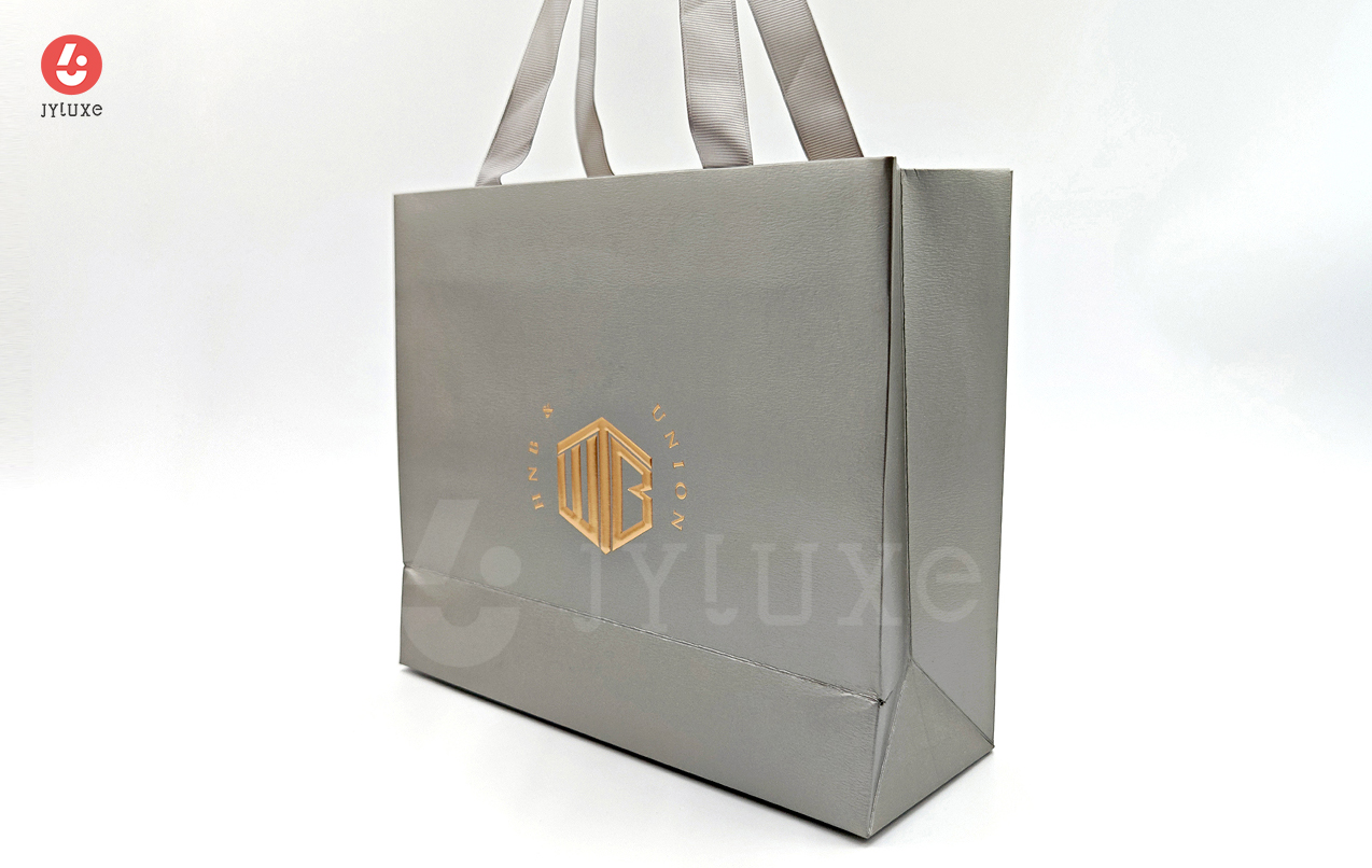 Luxury Hand Carry Bag with Debossed Foil Stamping