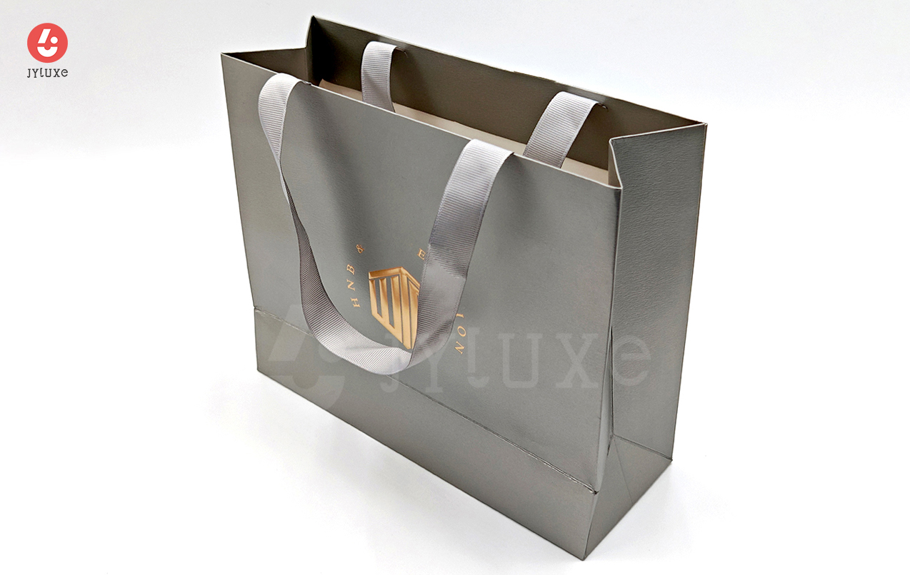 Luxury Hand Carry Bag with Debossed Foil Stamping