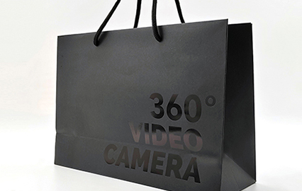 Premium Black Paperboard Hand Carry Bag