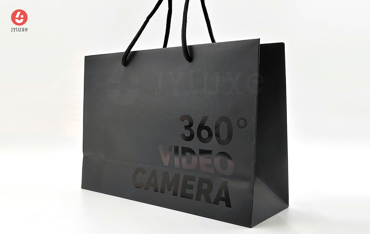 Premium Black Paperboard Hand Carry Bag