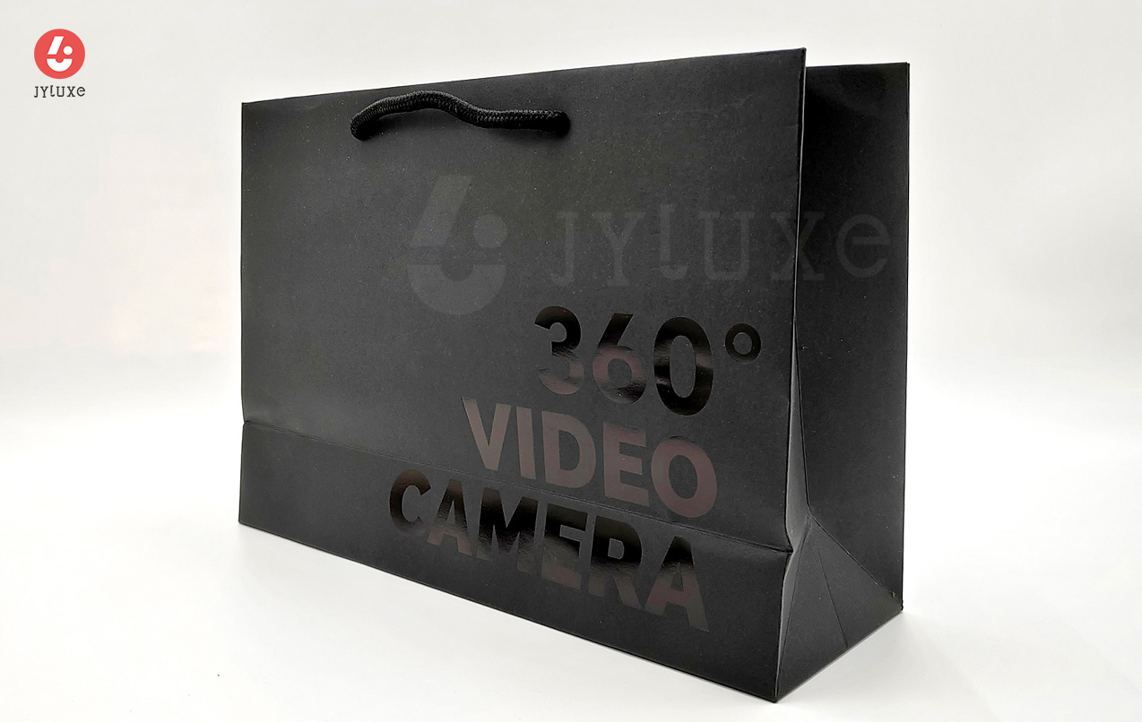 Premium Black Paperboard Hand Carry Bag