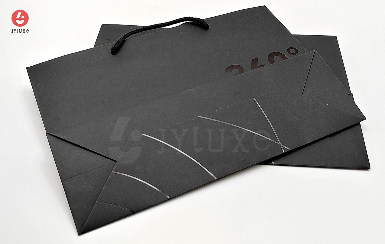 Premium Black Paperboard Hand Carry Bag