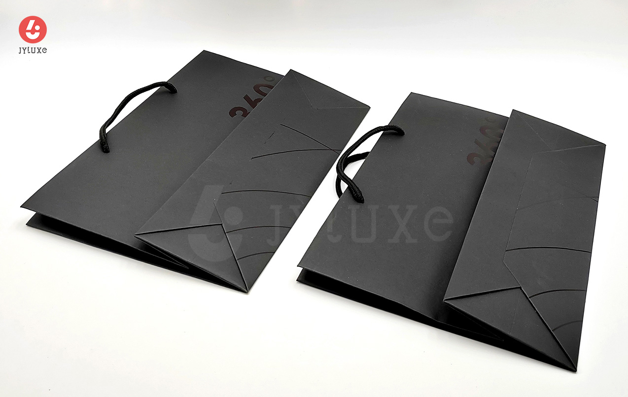 Premium Black Paperboard Hand Carry Bag