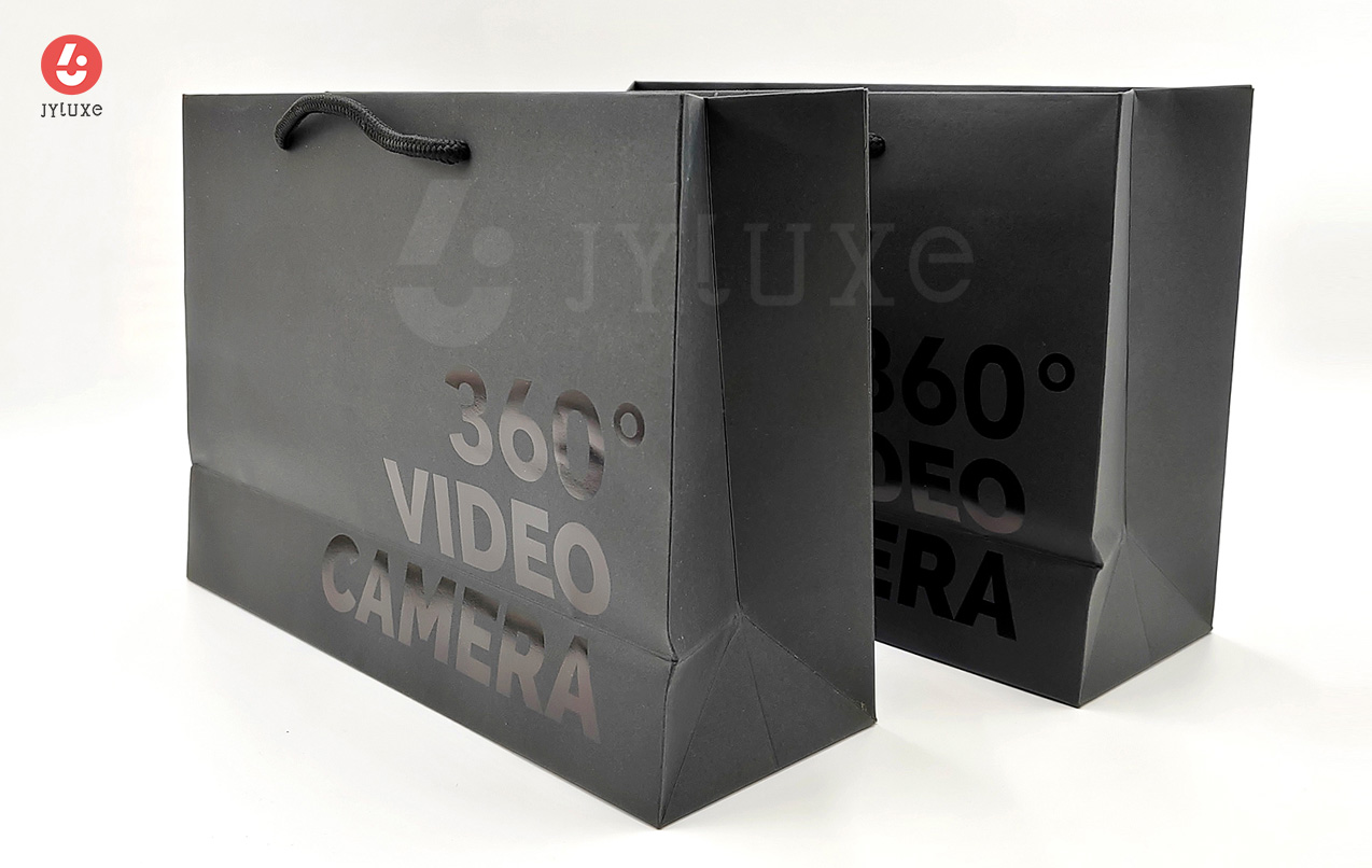 Premium Black Paperboard Hand Carry Bag