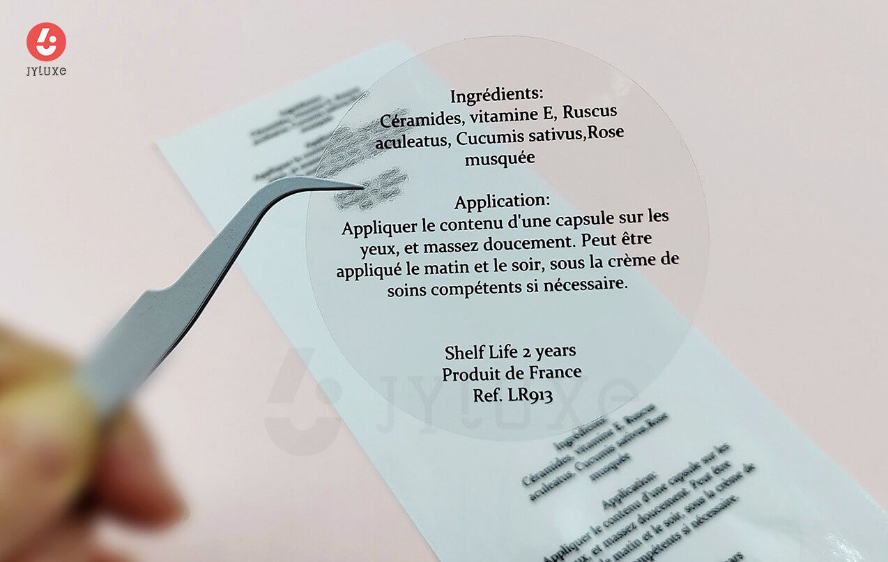 Étiquettes de Mode d'Emploi Produit