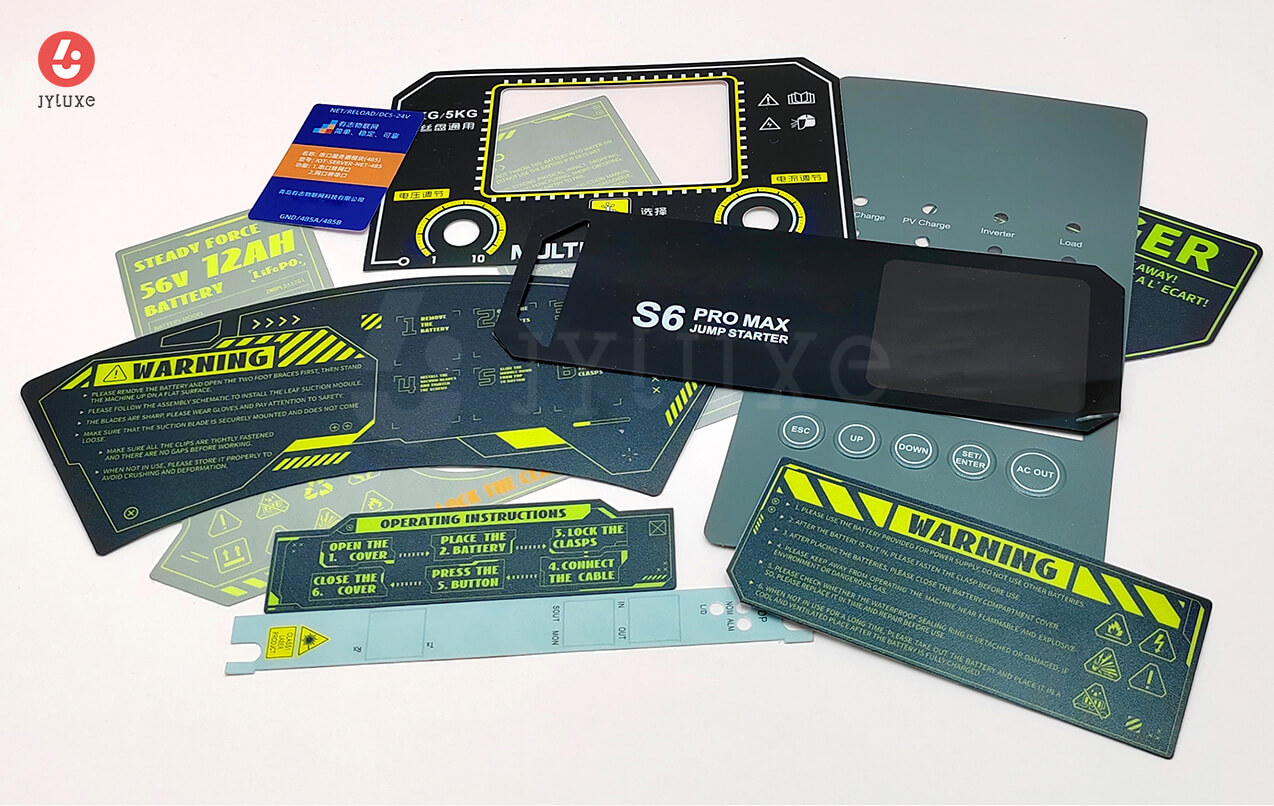 Custom Electronic equipment Control Panel Labels - Vinyl Stickers