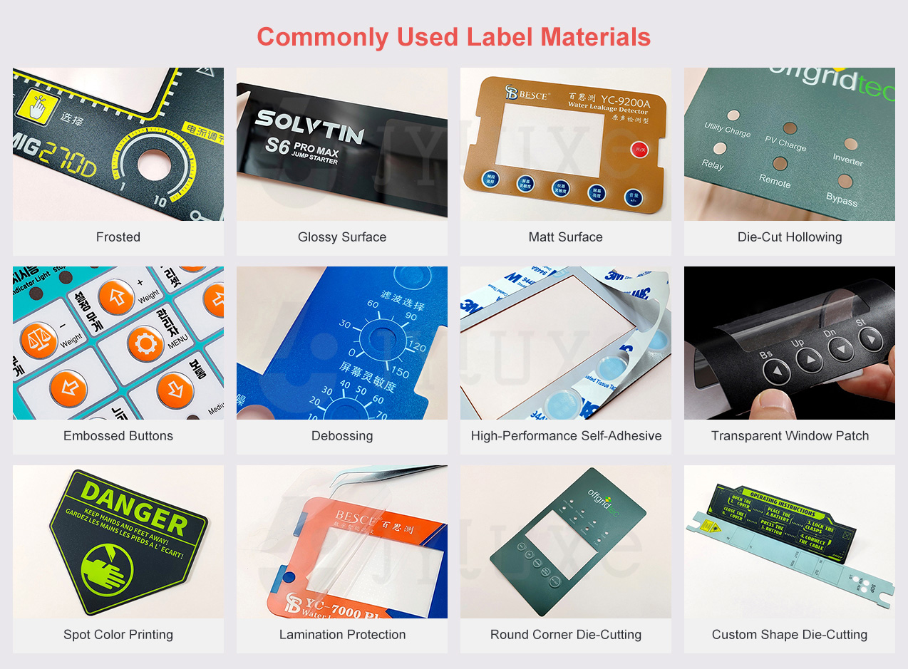 Custom Control Panel Stickers - Label Manufacturer | JYLUXE